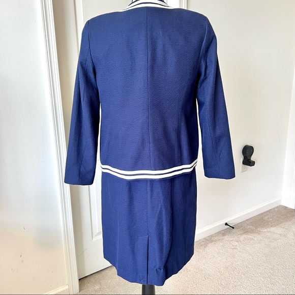 Appleseed's Dresses Vintage Appleseeds Petite Navy Sheath Suit